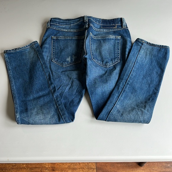 AMO Mid Rise Kate Slim Ankle Jeans in Mariner Wash Women's Size 24 - Picture 5 of 13